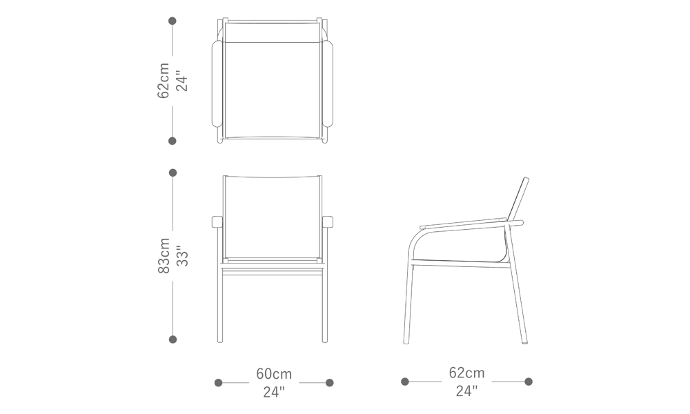 Image of the main dimensions of the product
